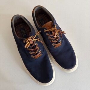 Polo Ralph Lauren Boat Shoes Men's Sz 10.5 D Vaughn Blue Loafers‎